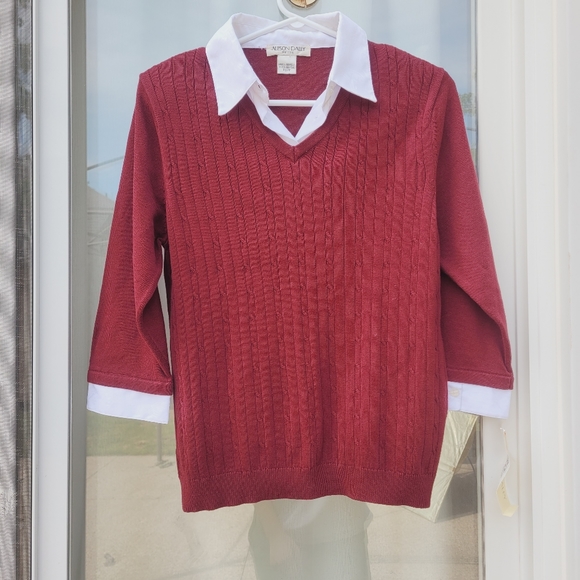 Vintage preppy sweater with collar - Picture 1 of 4